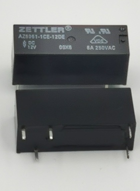 全新原装现货AZ6961-1CE-12DE 正品 ZETTLER 继电器 12VDC 8A 12V
