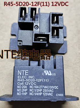 R45-5D20-12F NTE继电器 R45-1D30-12F(11) 12VDC
