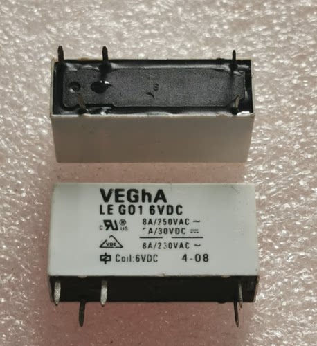 LEG01 6VDC 正品 VEGHA继电器 LEGO1 6VDC 8A 五脚一开一闭