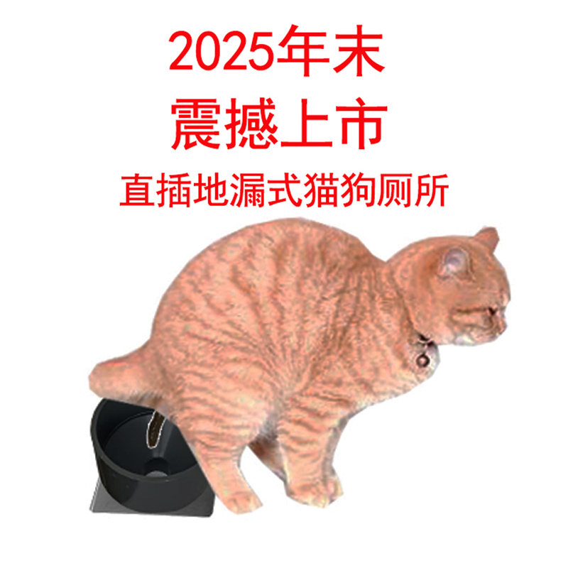 直插地漏式冲水猫厕所猫咪马桶