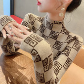 洋气时尚 中领针织衫 2026春装 爆款 内搭 新款 半高领毛衣女打底衫