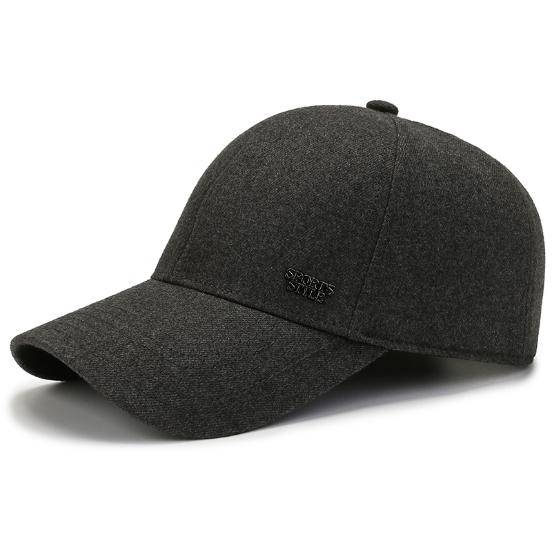 冬男帽户外运动爸爸棒球帽休闲保暖护耳帽中老年鸭舌帽老年1025w