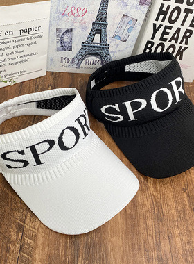 亲子空顶帽女韩版春夏骑车户外运动鸭舌帽无顶学生太阳帽遮阳帽子