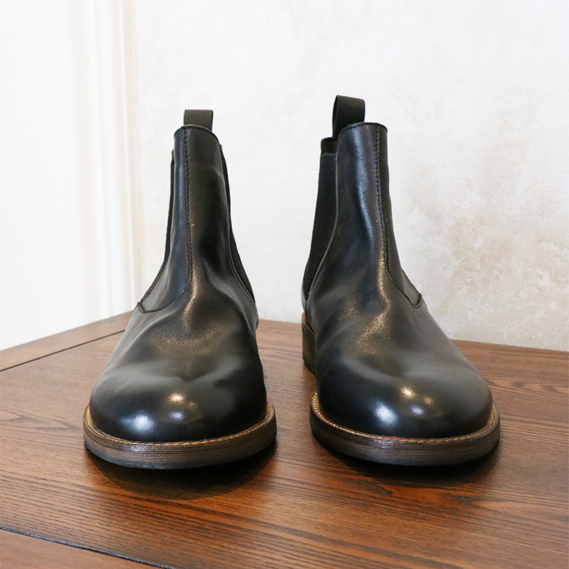 英伦一脚蹬真皮高帮男士皮靴潮流大头商务马丁短靴手工鞋切尔西靴,流行男鞋,切尔西靴,淘宝优惠券,粉丝福利购,淘宝优惠卷