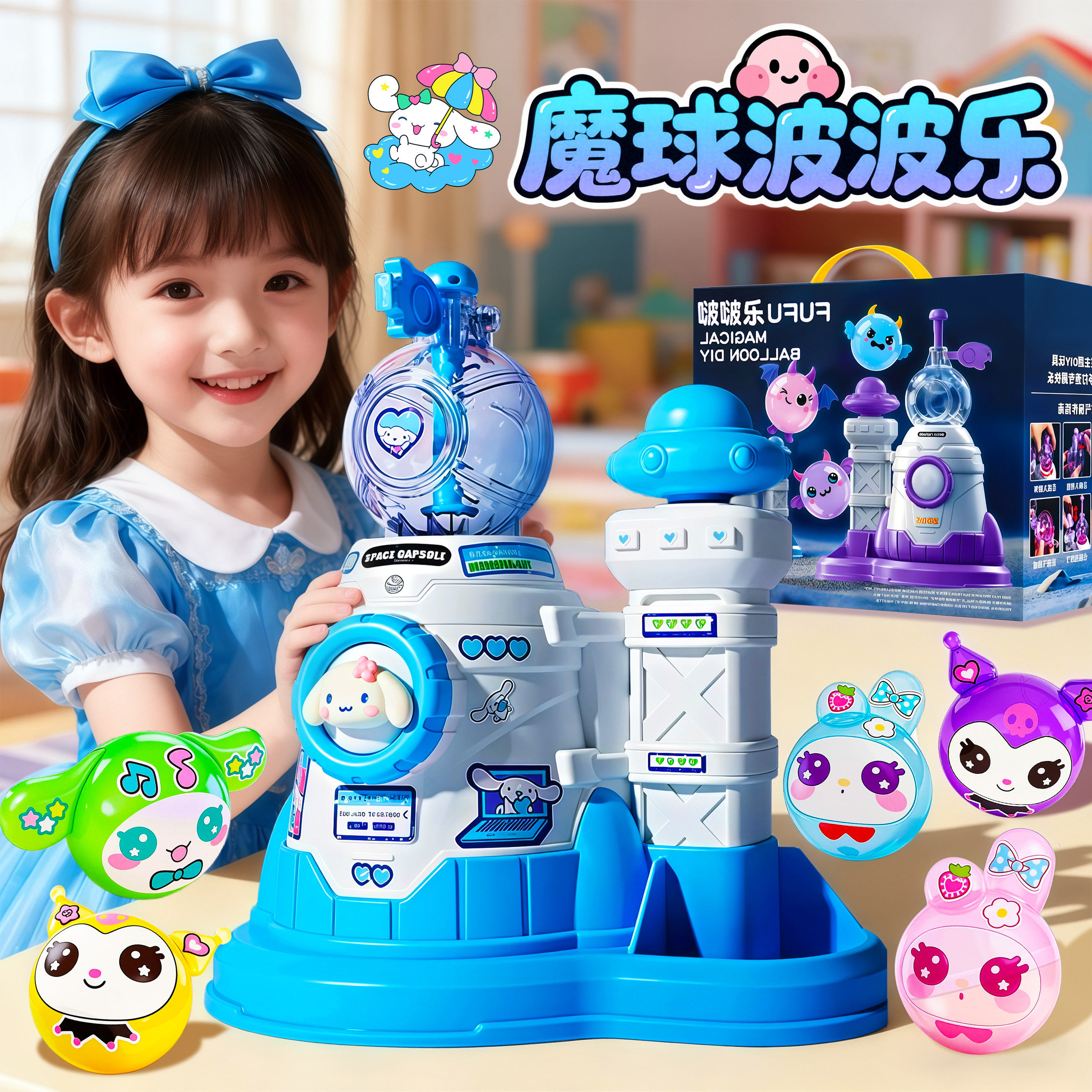 网红爆款魔法气球波波乐粘粘乐儿童手工diy套装黏黏球玩具女孩子6,节庆用品/礼品,气球,淘宝优惠券,粉丝福利购,淘宝优惠卷