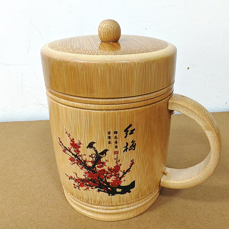 昱红厂家生产竹制茶杯中国风