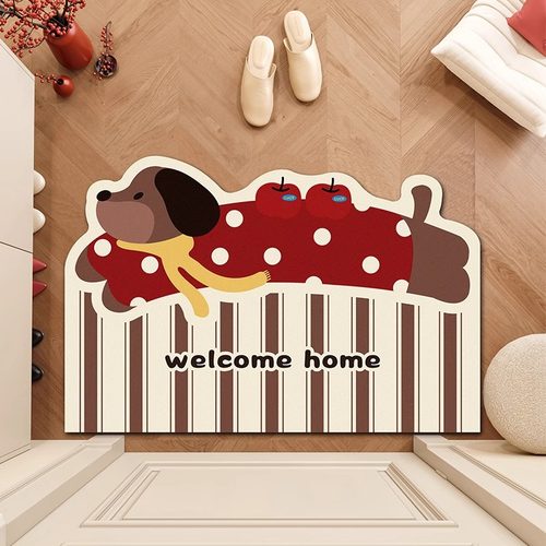 卡通腊肠狗浴室地垫入户门