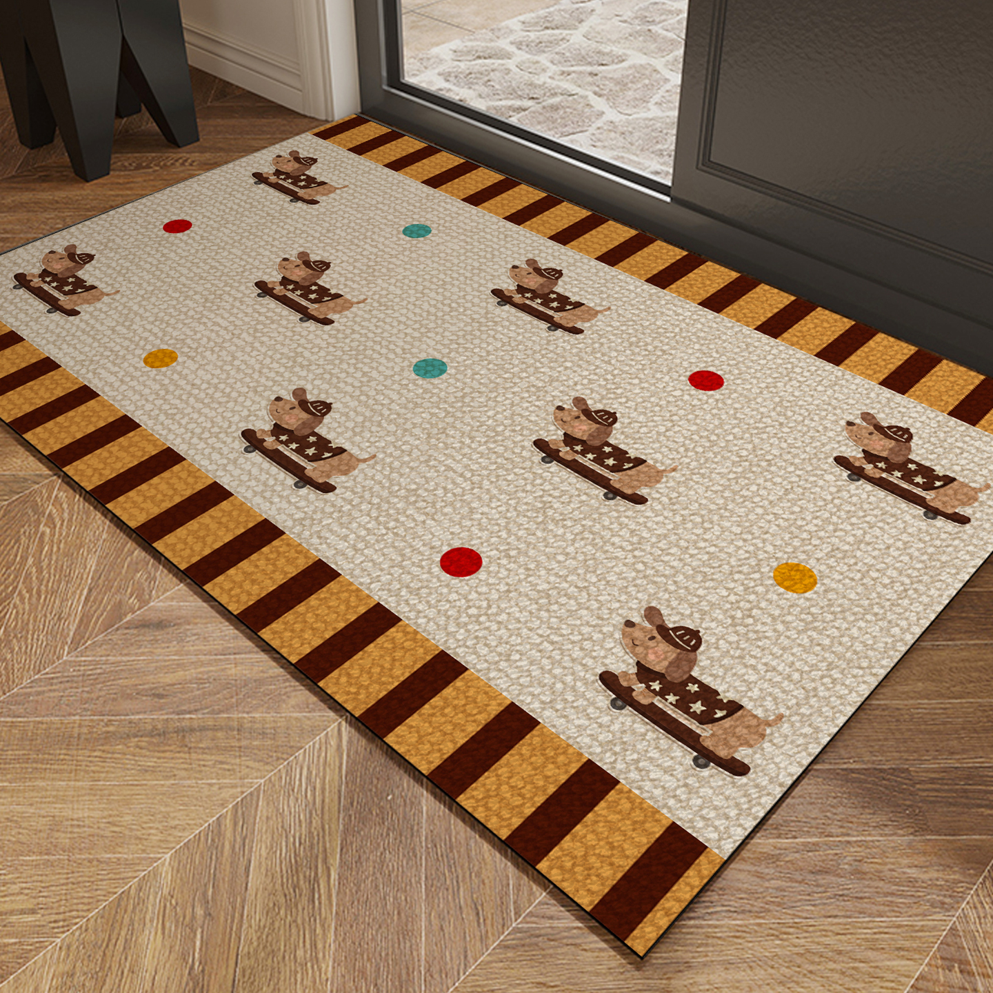 卡通入户门地垫免洗门口地毯