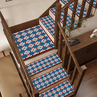 中古风楼梯踏步垫美式免胶自粘loft旋转台阶改造遮丑室内可定制