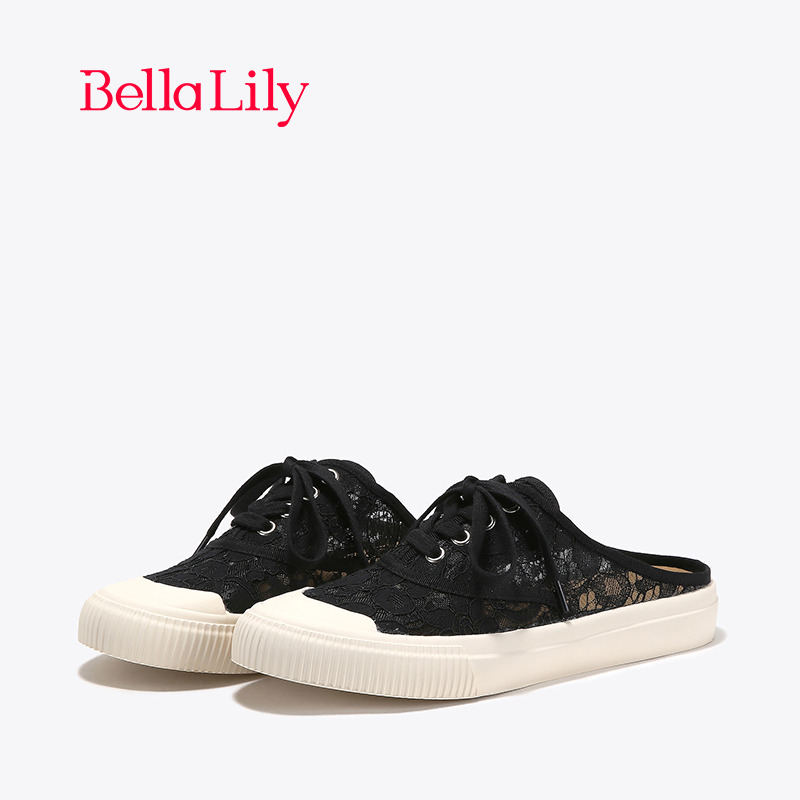 bellalily甜美平底无后跟板鞋