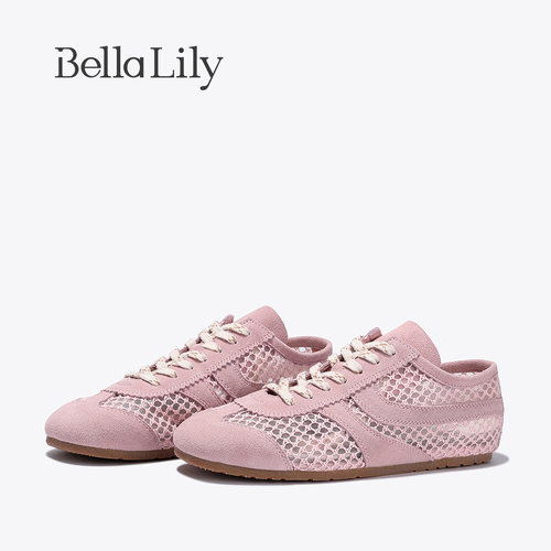 BellaLily夏季新款网面透气软底鞋轻便舒适休闲鞋气质阿甘鞋