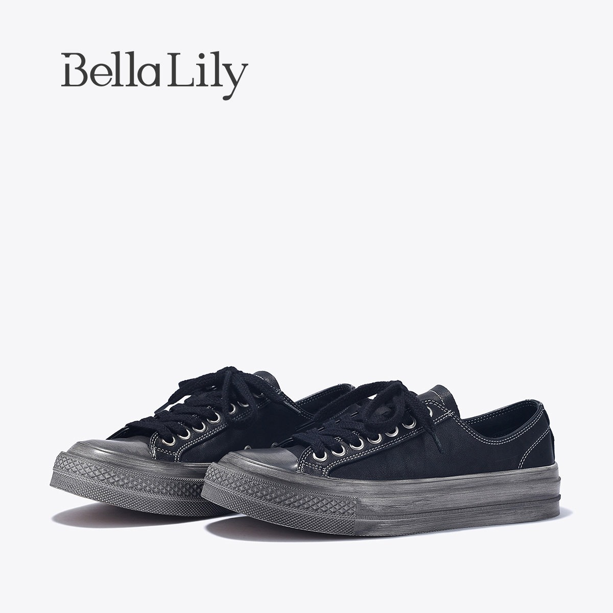 BellaLily2025春季新款经典百搭女鞋擦色潮流板鞋通勤平底鞋子女,女鞋,休闲板鞋,淘宝优惠券,粉丝福利购,淘宝优惠卷