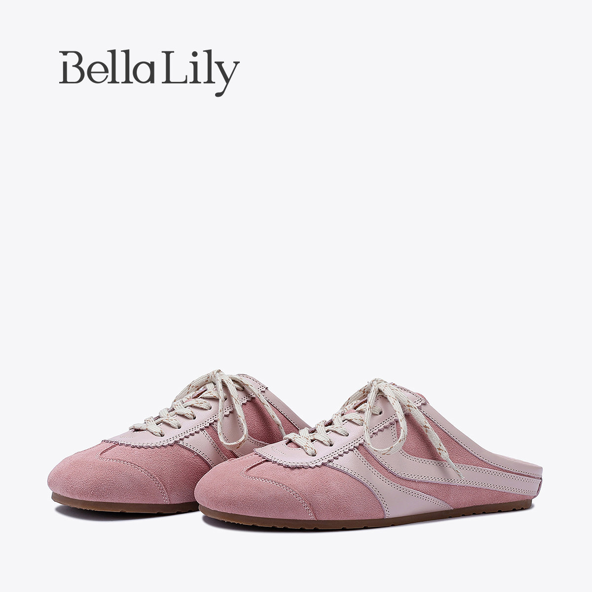 bellalily复古平底牛皮包头拖鞋
