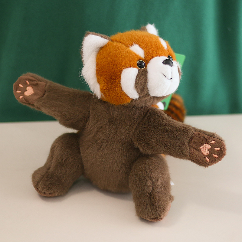 正版棕色小熊猫啪啪圈毛绒玩具手环拍拍圈公仔玩偶成都基地同款萌