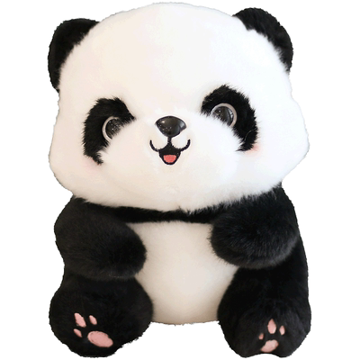 正版哆萌开心笑花花熊猫毛绒玩具公仔玩偶成都基地同款生日礼物萌