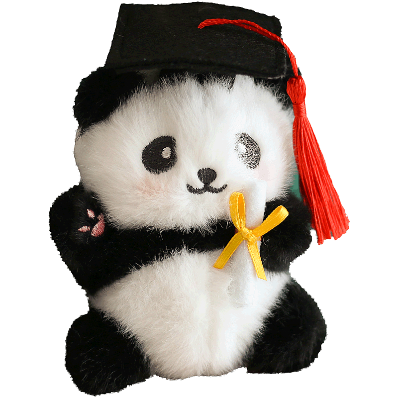 正版背牛油果熊猫毛绒玩具小挂件毛绒/玩偶/公仔/布