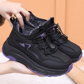 女棉鞋 冬轻便软底运动鞋 加绒加厚保暖妈妈鞋 老北京布鞋 老人健步鞋