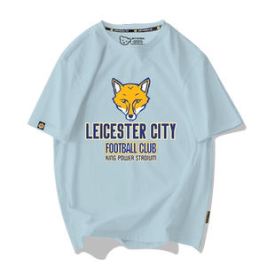 莱斯特城狐狸城瓦尔迪足球迷服短袖T恤衫男女新款纯棉半袖球衣服