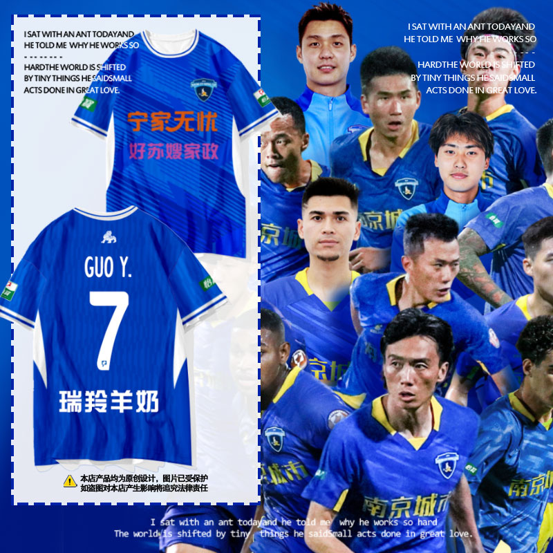 2025赛季南京城市队服速干t恤
