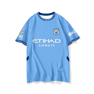 24-25赛季曼城队哈兰德福登足球衣服速干短袖t恤衫男女冰丝感半袖