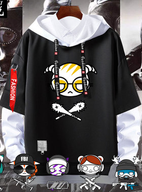 彩虹六号围攻steam游戏周边6号fuze外套男女薄款连帽卫衣加绒衣服