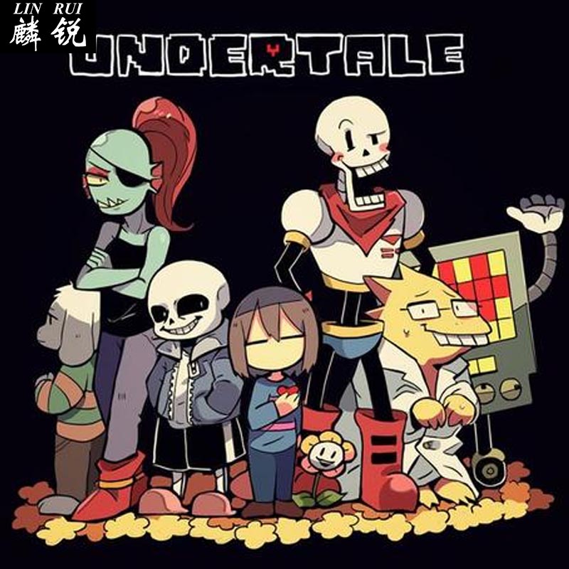 游戏传说之下undertale周边短袖T恤衫男女学生新款纯棉半袖上衣服