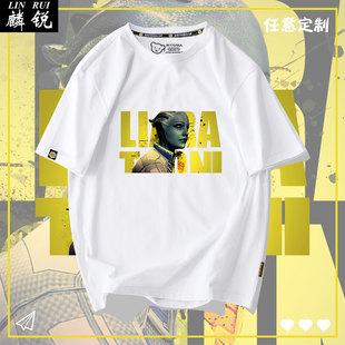 男女学生纯棉半袖 T恤衫 夏 Effect质量效应短袖 Steam沙盒游戏Mass