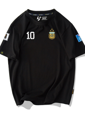 阿根廷队服足球衣服10号梅西t恤
