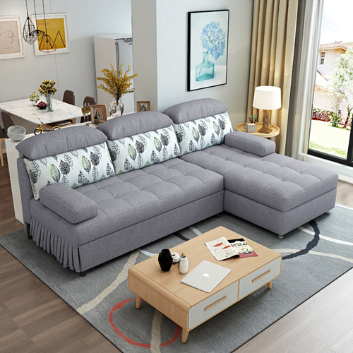 多功能两用双人可以当床布艺沙发