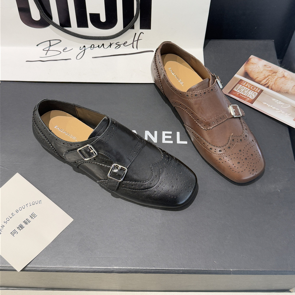 IG~森女公主复古布洛克鞋真皮2026春新款擦色小皮鞋单鞋G79-501,女鞋,牛津鞋/布洛克鞋/德比鞋,淘宝优惠券,粉丝福利购,淘宝优惠卷