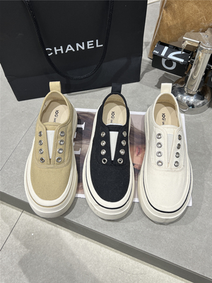 薄款厚底增高松紧一脚蹬百搭薄款