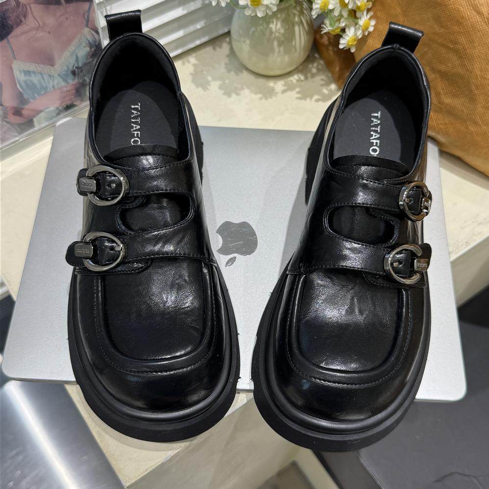 TATAFOCUS~女2025春季新款英伦风百搭乐福鞋舒适一脚蹬单鞋96-81,女鞋,乐福鞋（豆豆鞋）,淘宝优惠券,粉丝福利购,淘宝优惠卷