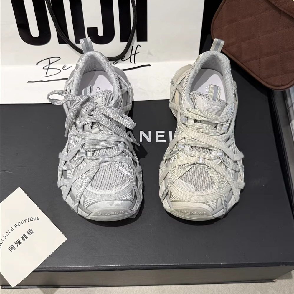 圆典~炸街款潮流韩版绑带老爹鞋春季防滑松糕底休闲运动鞋580-37