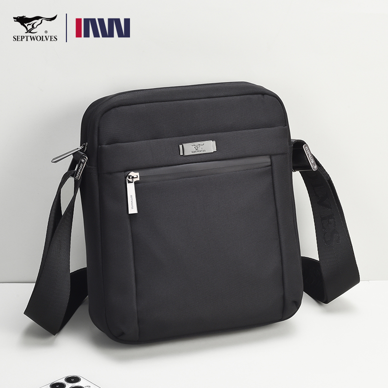 七匹狼男包斜挎包男士休闲单肩包牛津布包潮流旅行商务防泼水小包