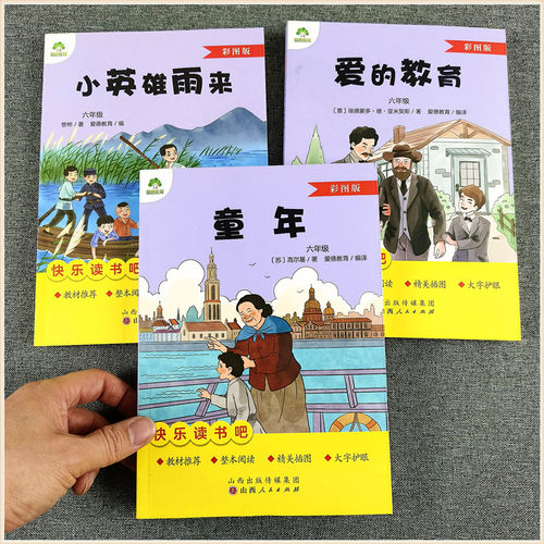 爱德教育 快乐读书吧 六年级上册 童年 高尔基 小英雄雨来 爱的教育全本小学生6年级课程化课外阅读从书带阅读指导练习册8-10-12岁