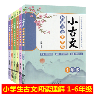 全套6册 小学生1 2 3 4 5 6年级小古文分级阅读天天练小升初一二三四五六年级文言文阅读能力解析注释译文课后练习题训练趣味故事