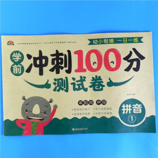 彩虹早教 拼音1 幼小衔接一日一练学前冲刺100分测试卷幼儿园读写拼音教材同步练习册上册中大班学前班升小学一年级试卷