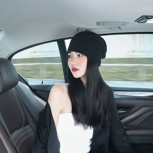 Демисезонная брендовая черная цветная шерстяная трикотажная шапка, популярно в интернете, в корейском стиле