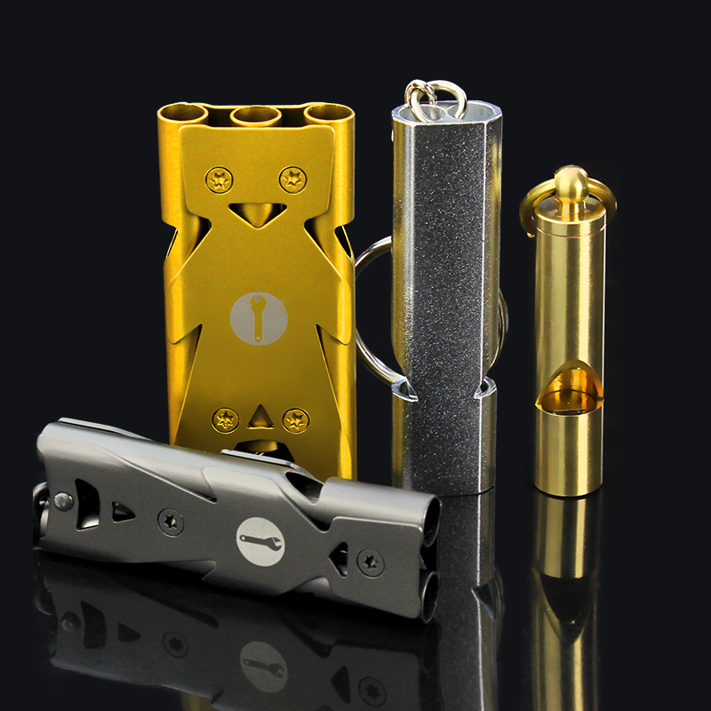 速发不锈钢口哨音高求生哨野外高频口哨地震救生哨外分贝双孔爆户