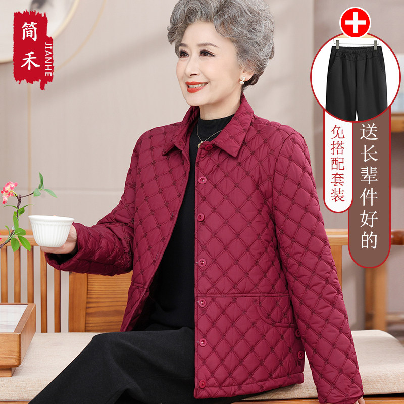 中老年妈妈秋冬薄款短款棉衣