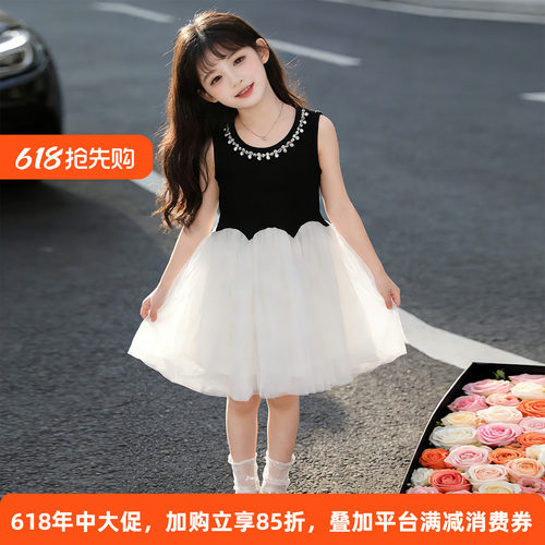 夏季女童网纱公主生日礼服裙