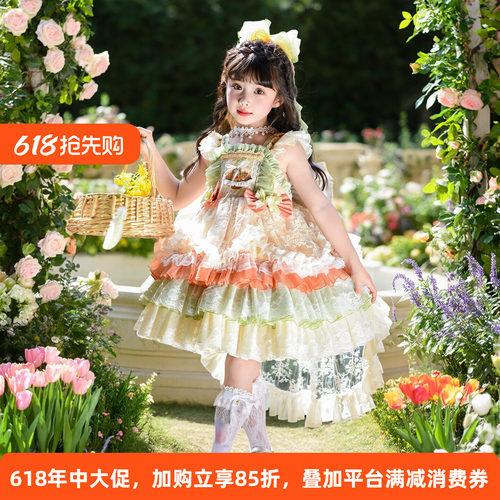 夏季洛丽塔女童甜美公主连衣裙