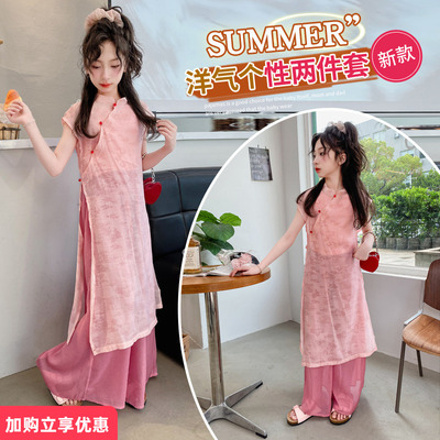 夏季短袖中国风旗袍套装