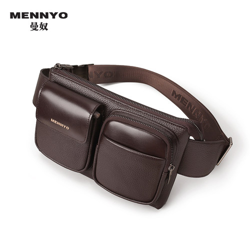 mennyo曼奴腰包男真皮牛皮零钱包