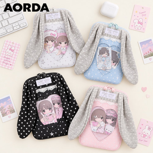 AORDA原创波点卡包单肩白色痛包