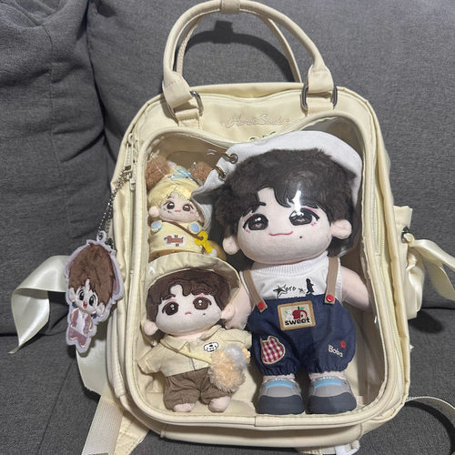 韩系丝带书包小食量黄色痛包