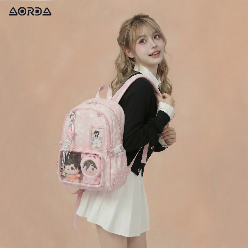 AORDA 高中生背包初中女生娃包二次元吧唧双肩粉色痛包书包大容量,箱包皮具/热销女包/男包,痛包,淘宝优惠券,粉丝福利购,淘宝优惠卷
