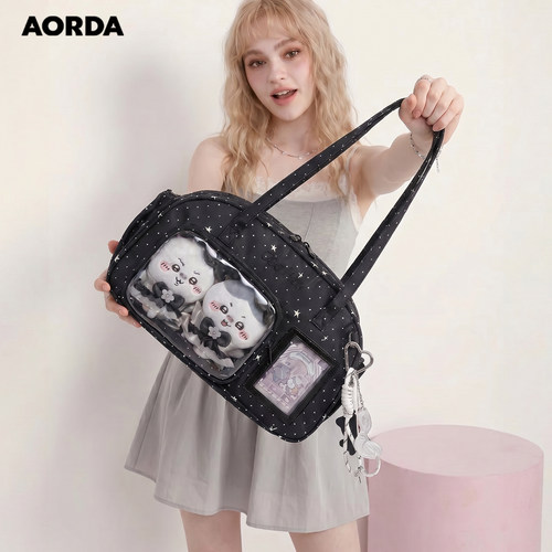AORDA高颜值黑色微痛包10cm娃包