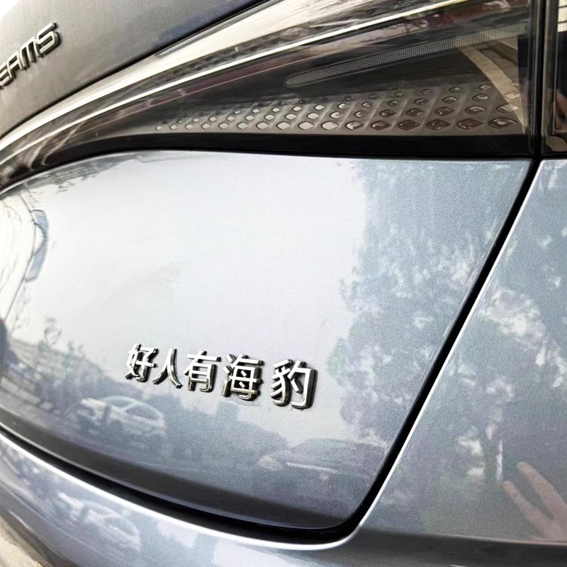 比亚迪海豹突击队特战队好人有海豹3D立体尾标ABS电镀改装饰车贴