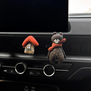 在逃兔子治愈系汽车出风口香薰夹子车载香水夹车内布艺中控台装 饰